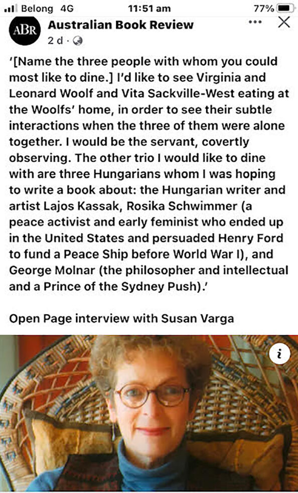 Susan Varga | Hard Joy: Life and writing